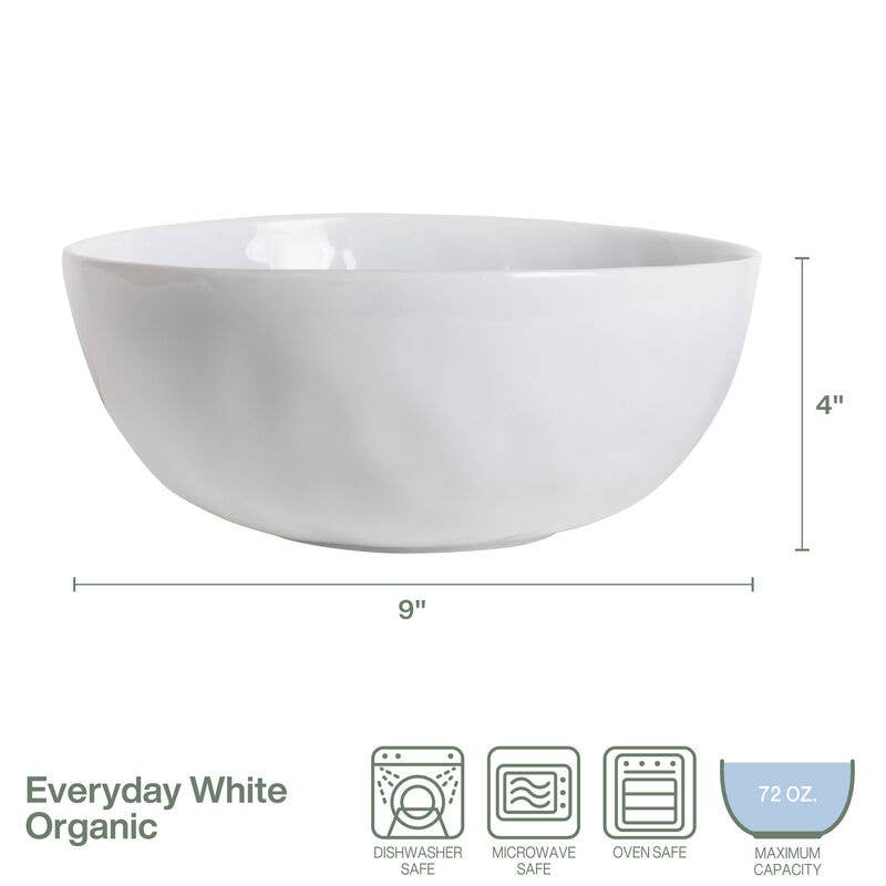 Everyday White Organic Serve Bowl - Nested Designs