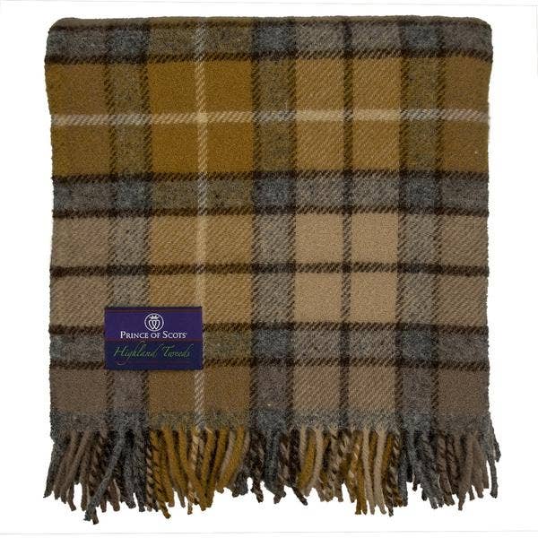  Natural Buchanan Wool Fluffy Throw - Nested