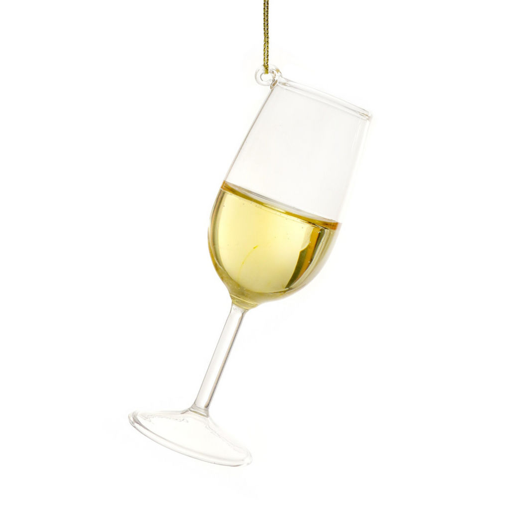 White Wine Glass Ornament - Nest