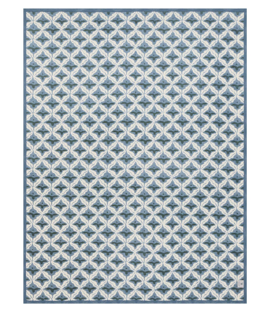 Samara Blue Cactus Blanket - Nested