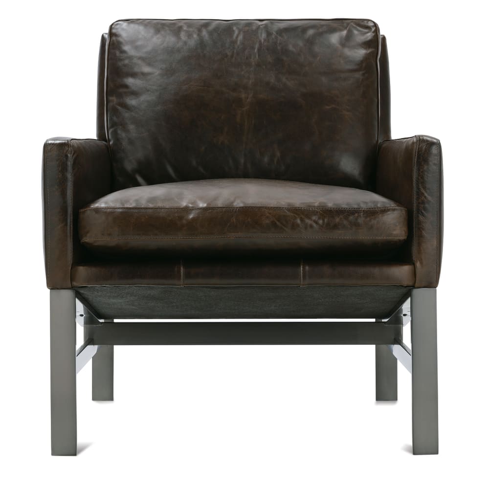 Atticus Leather Accent Chair - Nested Designs