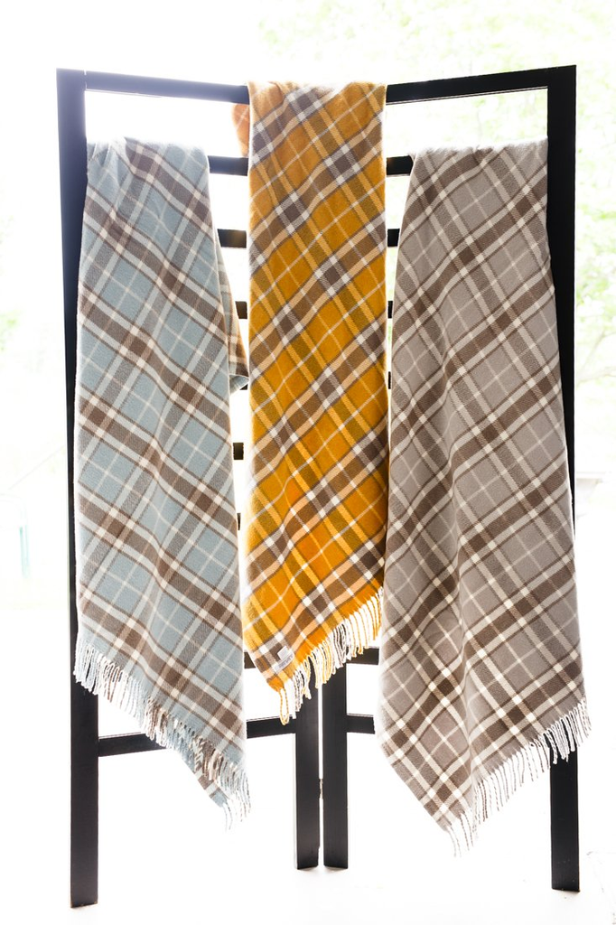 Plaid Blend Fringed Throw - Nested Designs