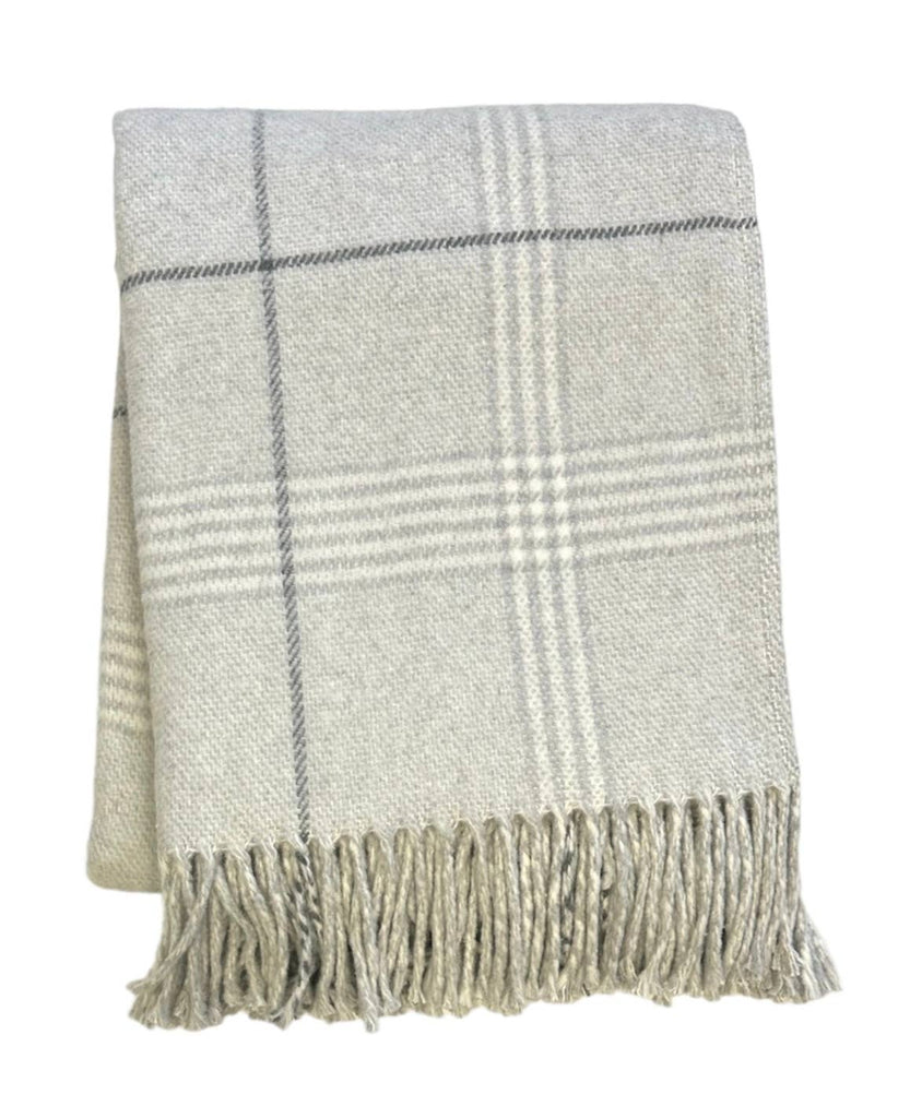 Windowpane Plaid Throw in Sand - Nested Designs