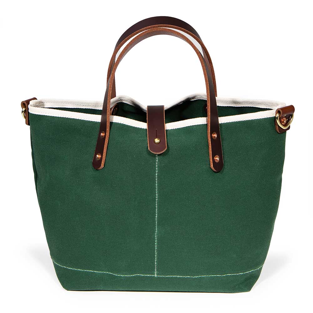 Tennis Green Canvas Mini Tote - Nested