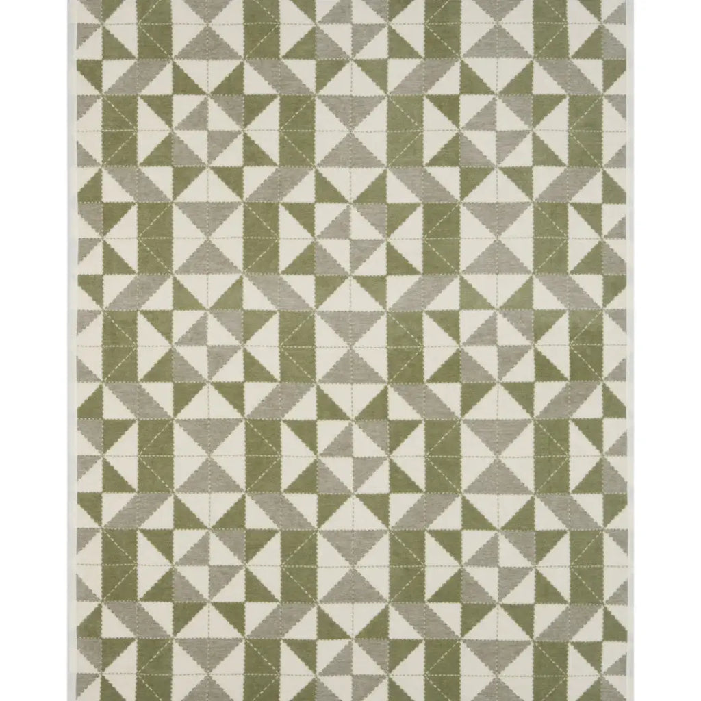 Patchwork Stars Smoky Olive Blanket  - Nested