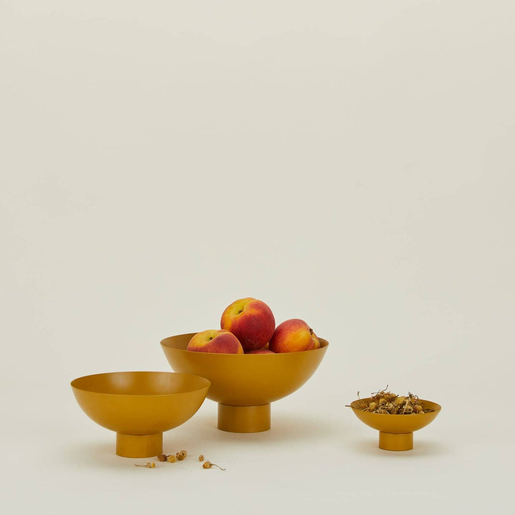 Essential Footed Bowl in Mustard - Nested