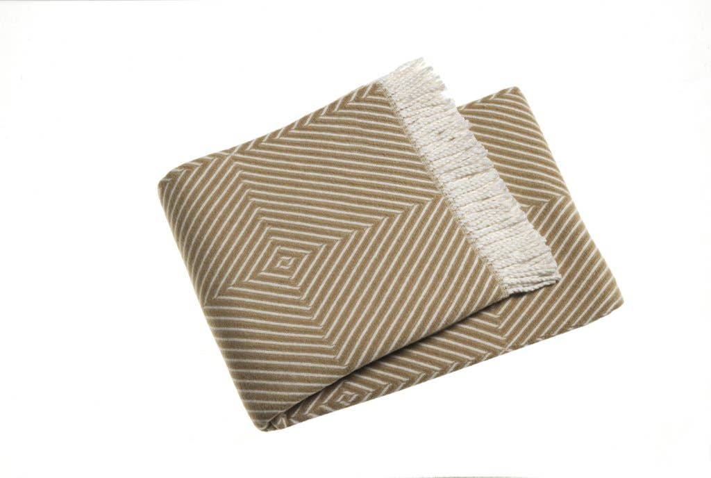 Graphic Square Throw in Stone - Nested Designs