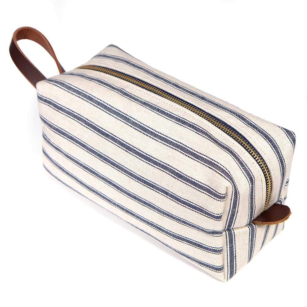 Seaside Linen Stripe Travel Kit - Nested