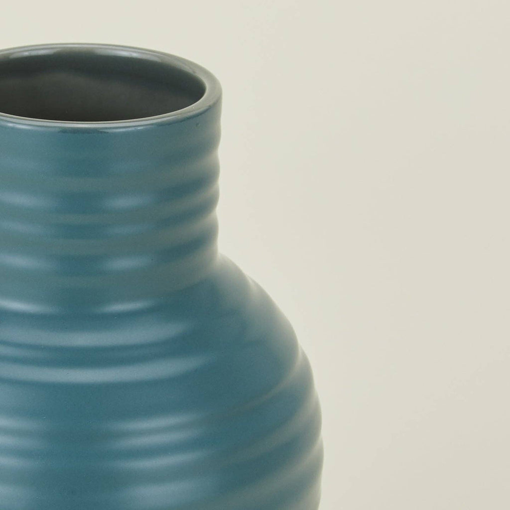 Essential Ceramic Vase in Blue - Nested