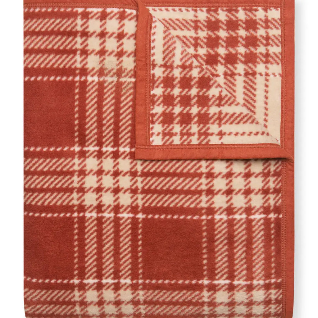 Autumn Plaid Desert Red Blanket - Nested