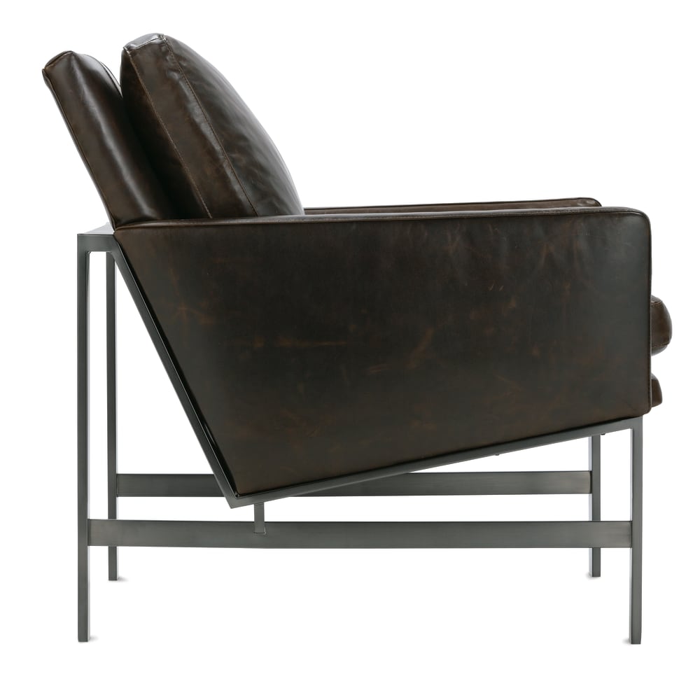 Atticus Leather Accent Chair - Nested Designs