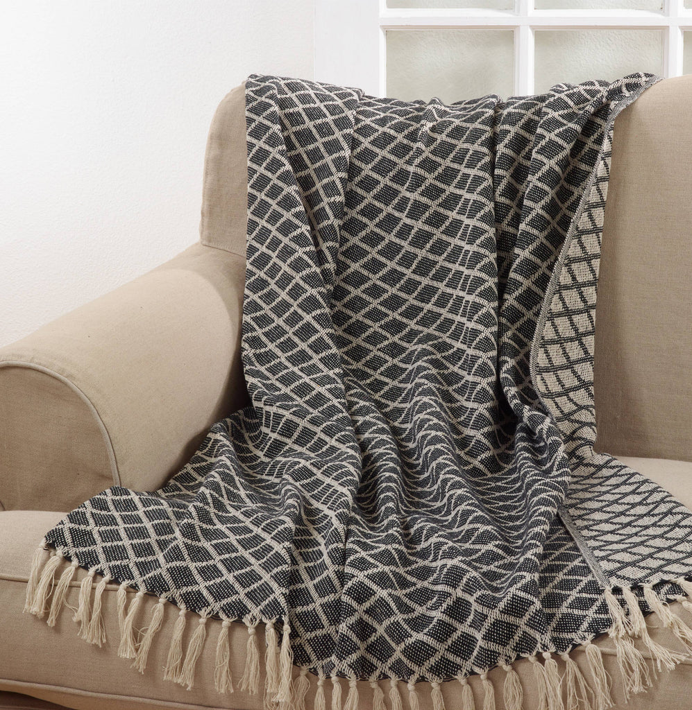 Diamond Tassel Throw - Nested Designs