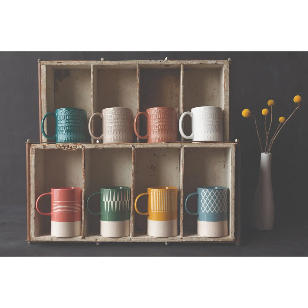 Ochre Etch Mug - Nested