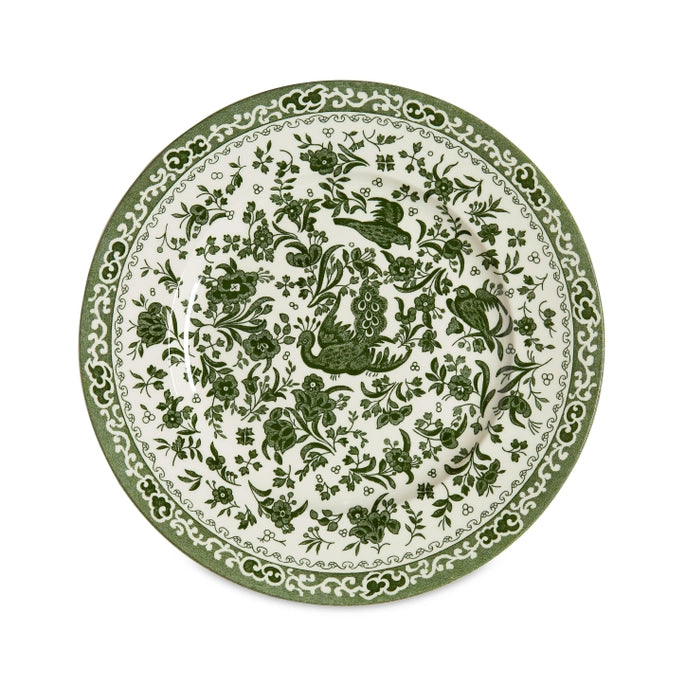 Green Regal Peacock Medium Plate - Nested