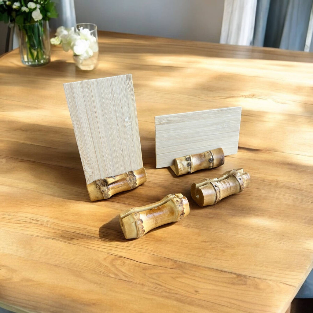 Bamboo Wedding Place Card Holder - Nested Designs