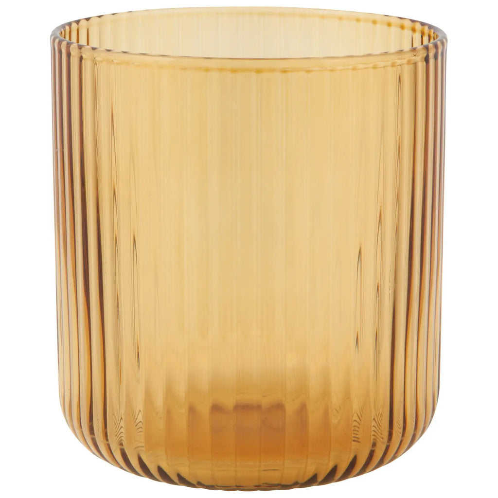 Fluted Amber Glass - Nested