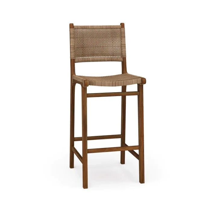 Logan Barstool with Rattan in Teak - Nested Designs
