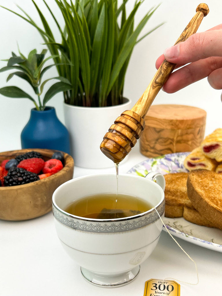 Olive Wood Honey Dipper - Nested Designs