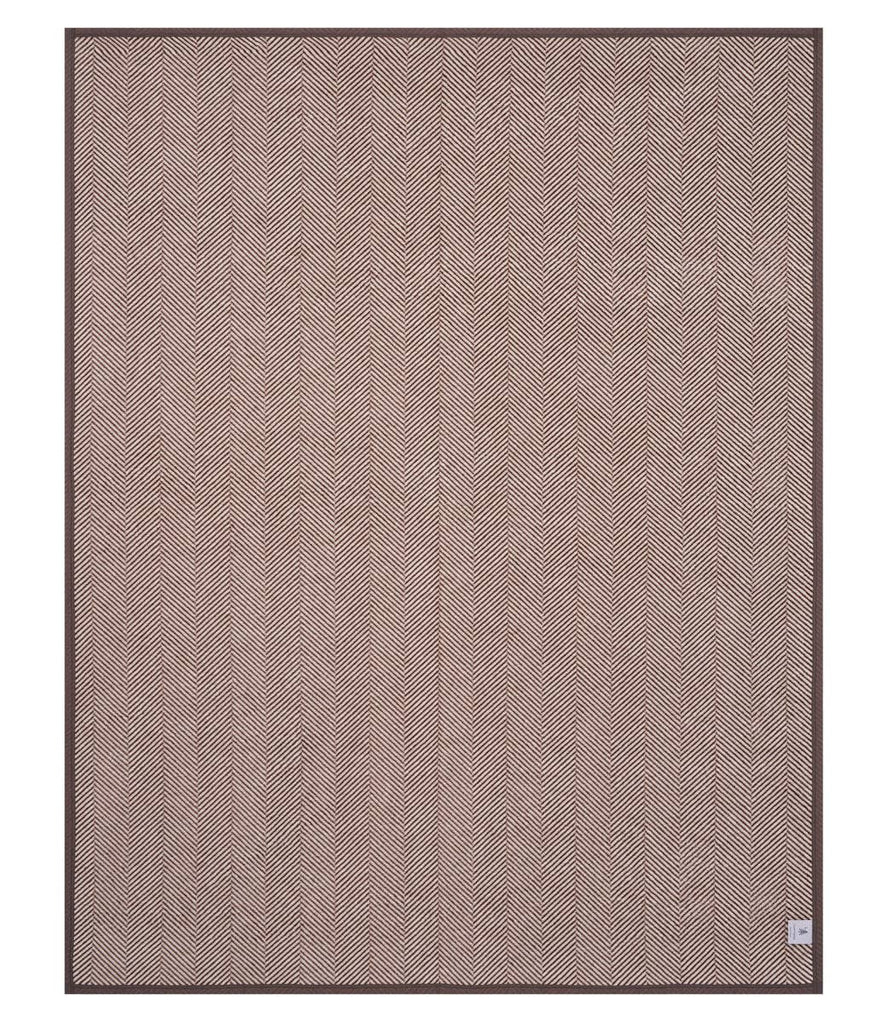 Harborview Herringbone Chocolate Blanket - Nested Designs