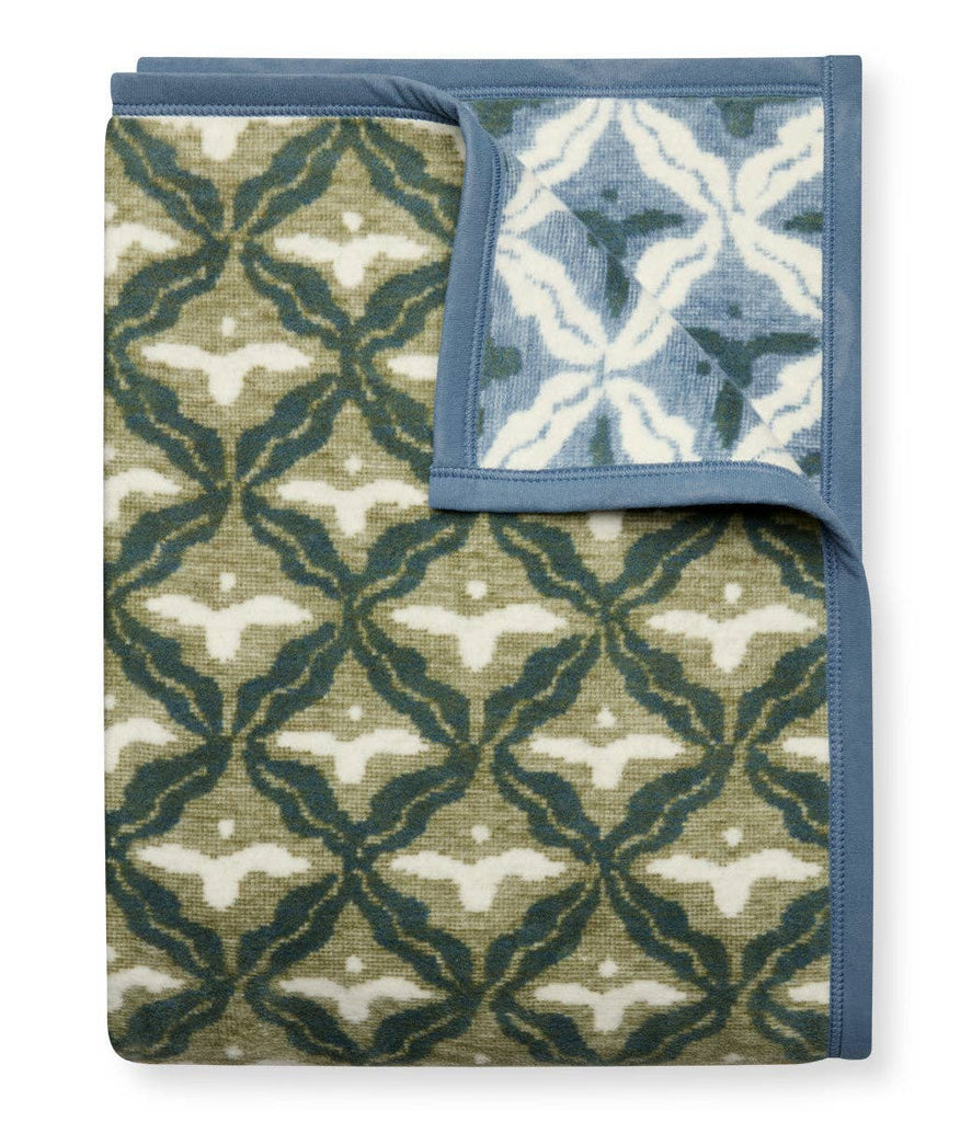 Samara Blue Cactus Blanket - Nested