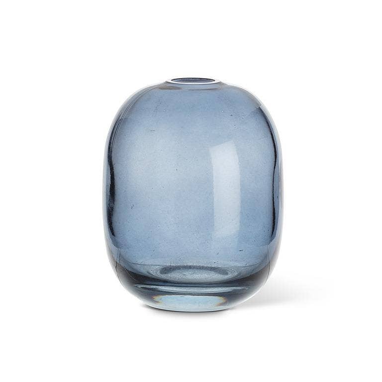 Dark Blue Barrel Bud Vase - Nested