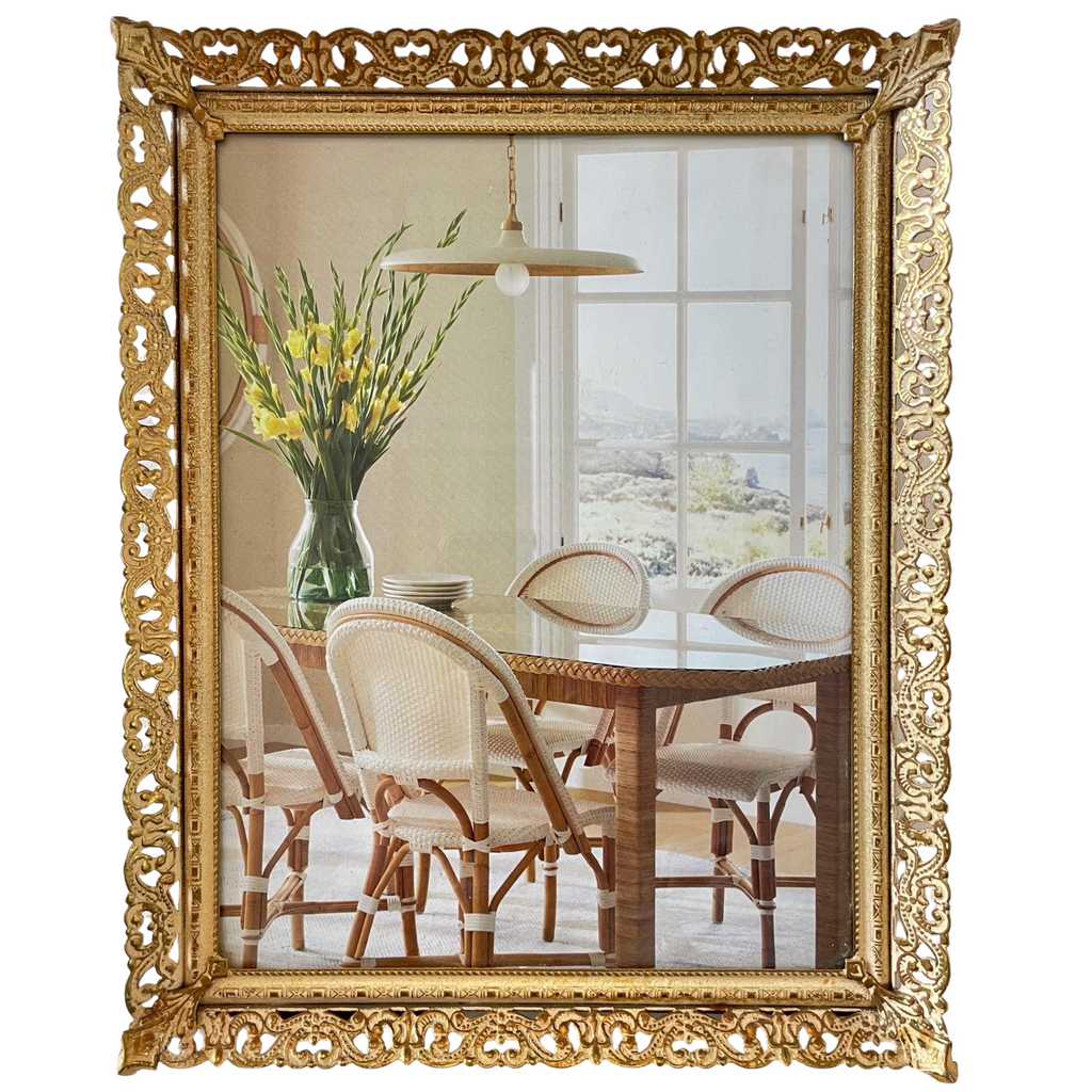 Vintage Brass Filigree Frame - Nest Interior Design