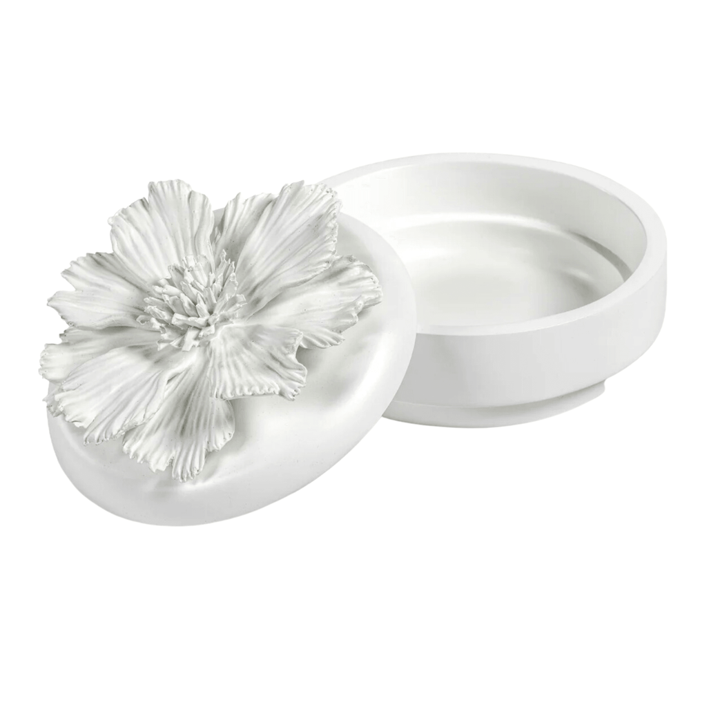 Blanchefleur All White Wood and Porcelain Box - Small - Nested Designs