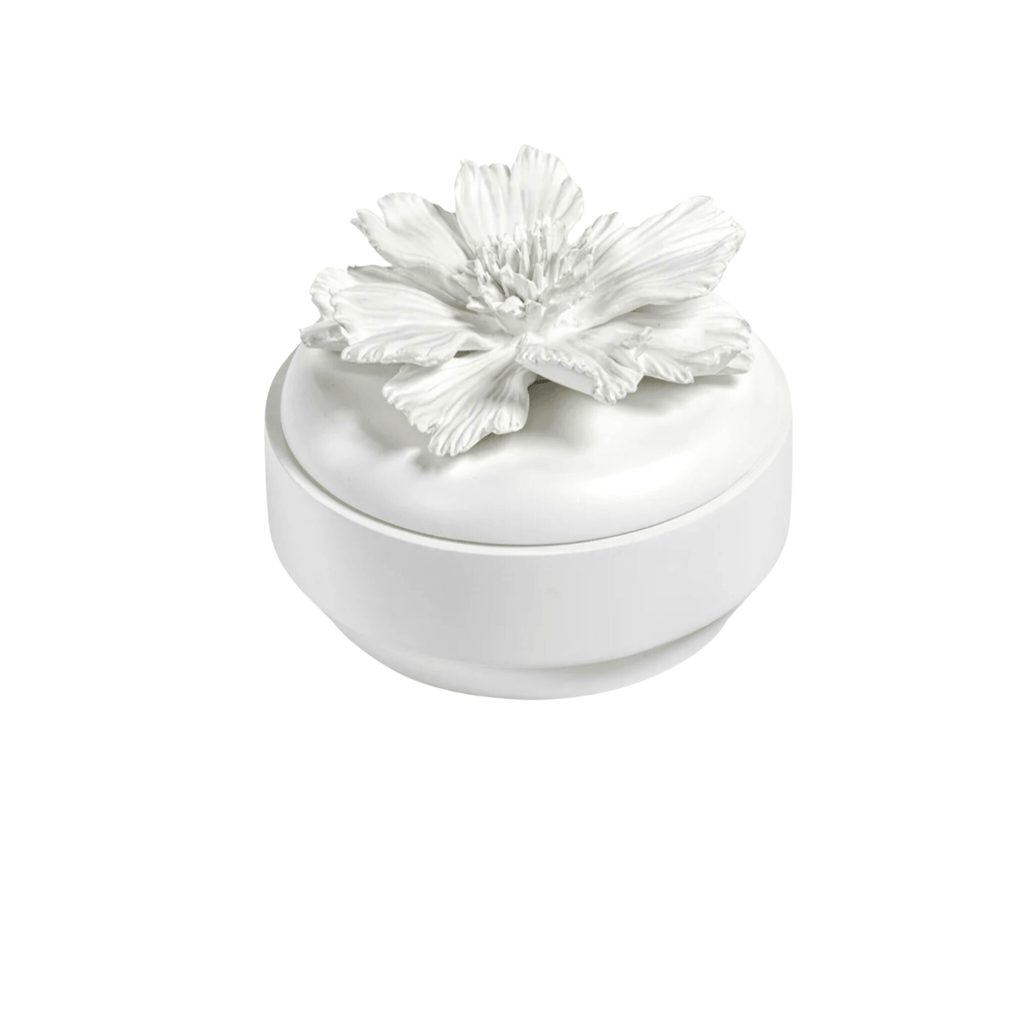 Blanchefleur All White Wood and Porcelain Box - Small - Nested Designs