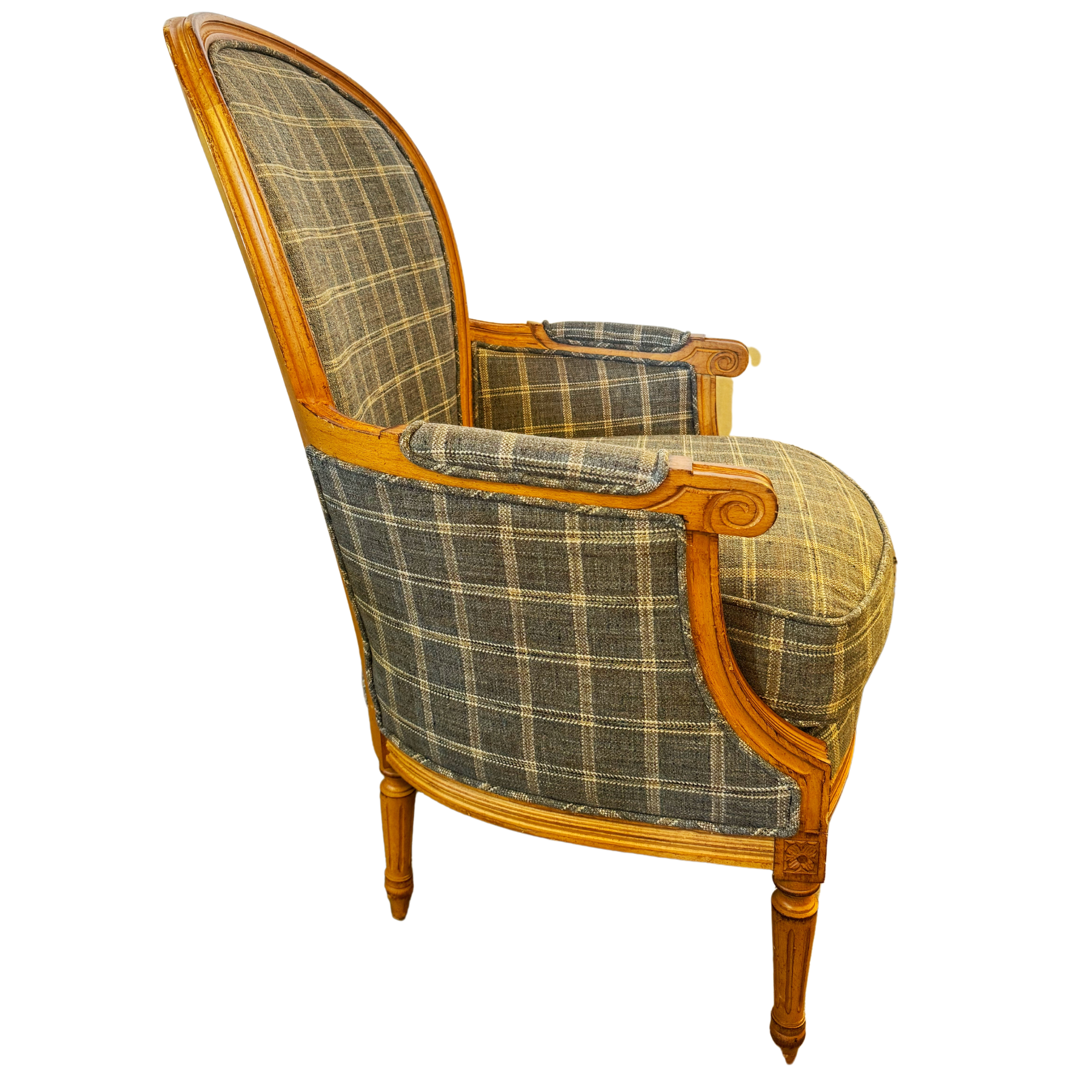 Windowpane Pattern Chair Gray Windowpane Plaid Occasional Chair – Nest Interior Design