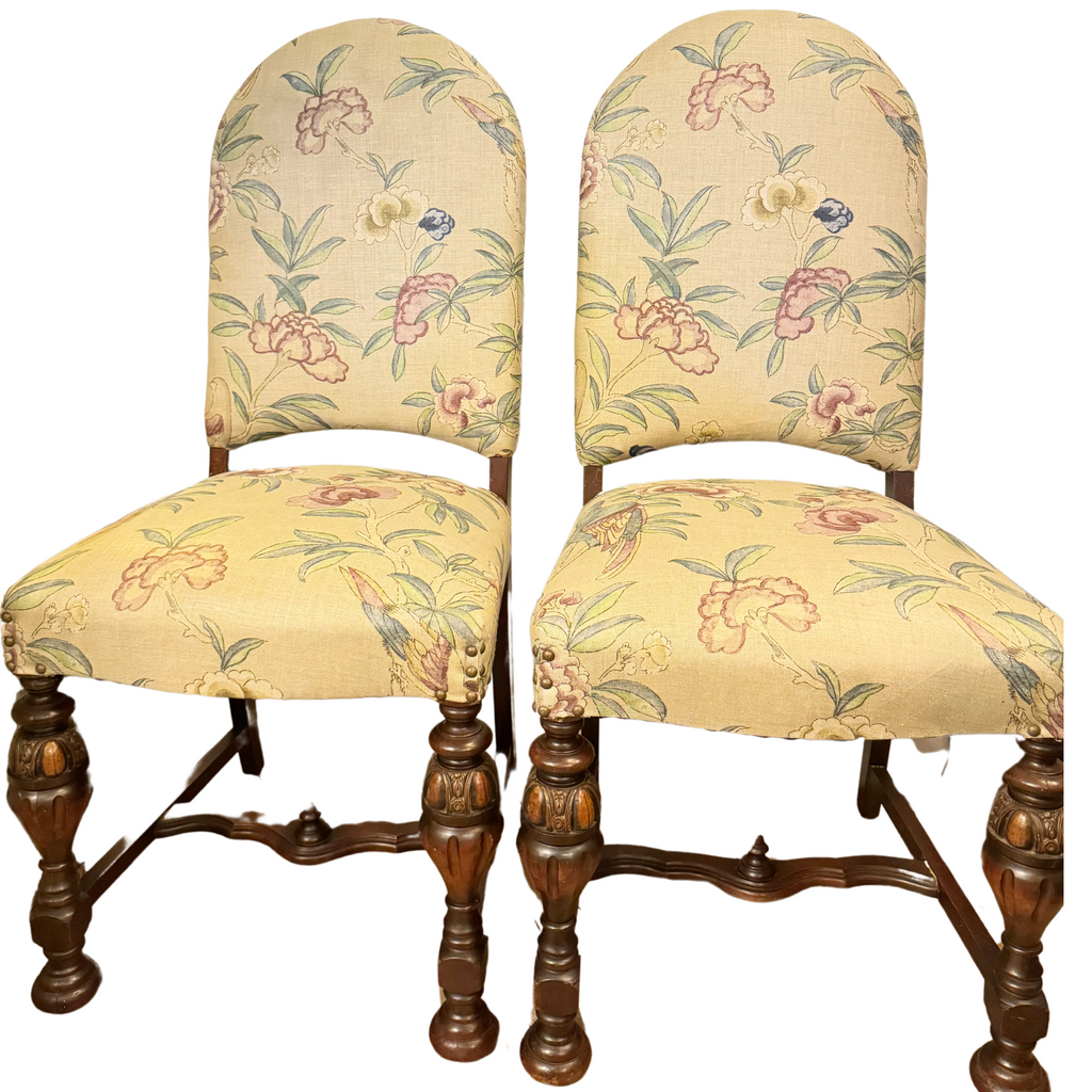 Pair of Vintage Jacobean Chairs - NESTED