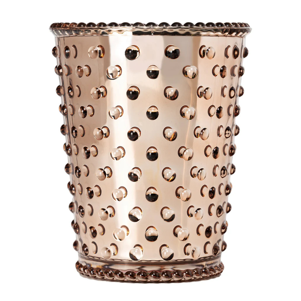 Chrome Fir & Grapefruit Hobnail Glass Candle - Nested Design