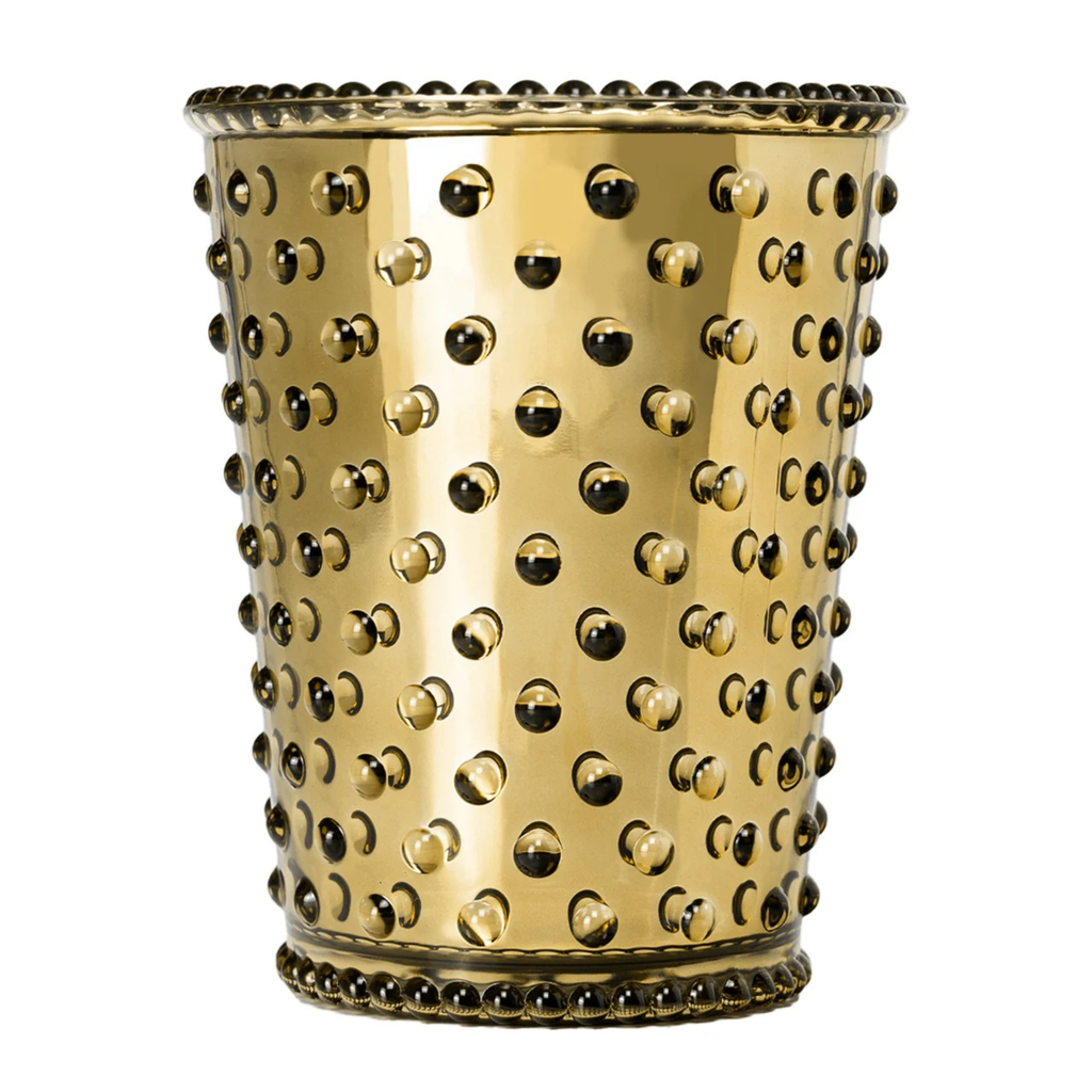 Chrome Holiday Spice Hobnail Glass Candle - Nested Design