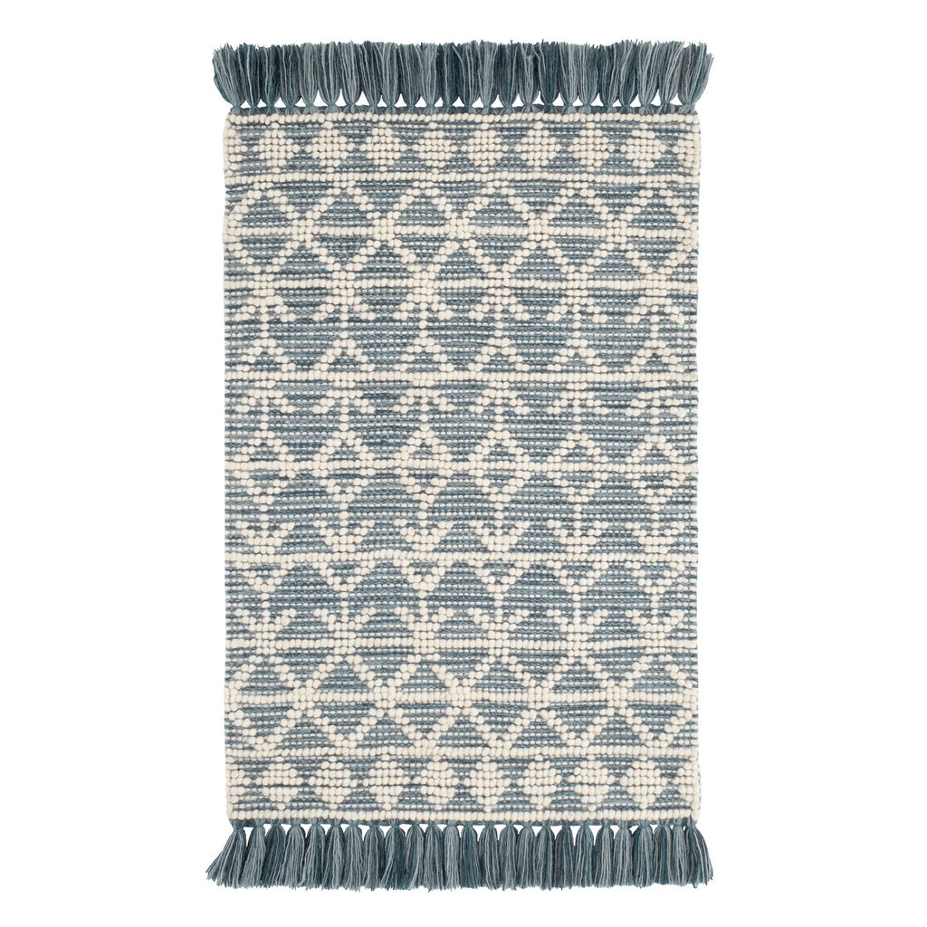 Pembrook Handwoven Wool Rug in Blue - Nested Designs