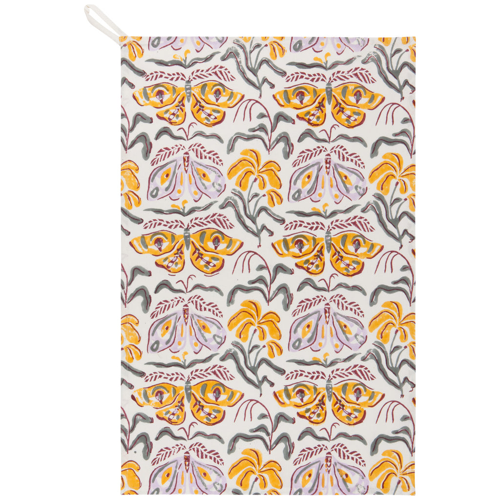 Nocturna Block Print Dishtowel - Nest Designs