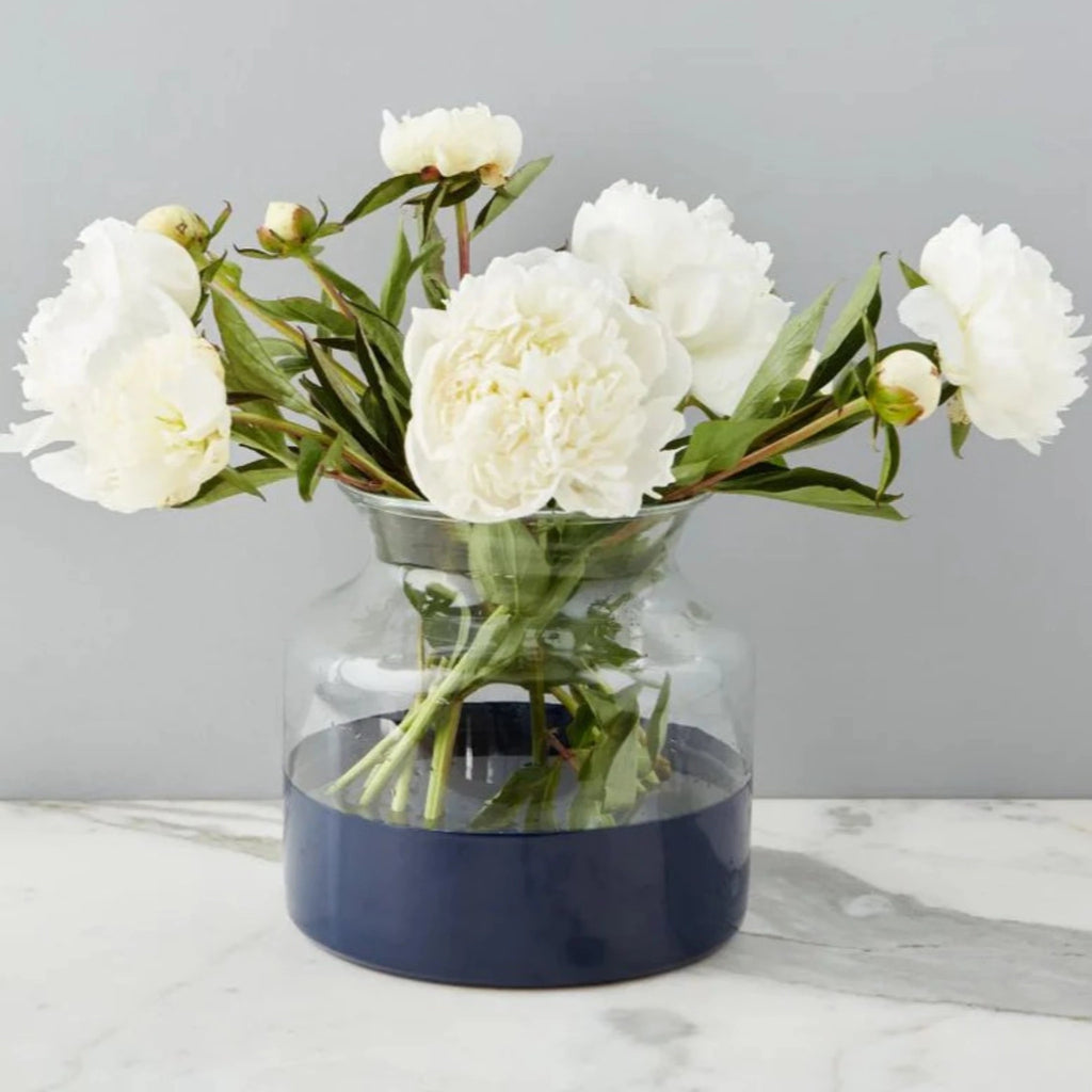 Navy Colorblock Flower Vase - Nested Designs