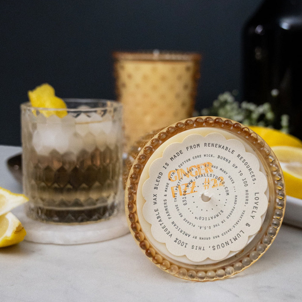 Ginger Fizz Hobnail Candle - Nested Design