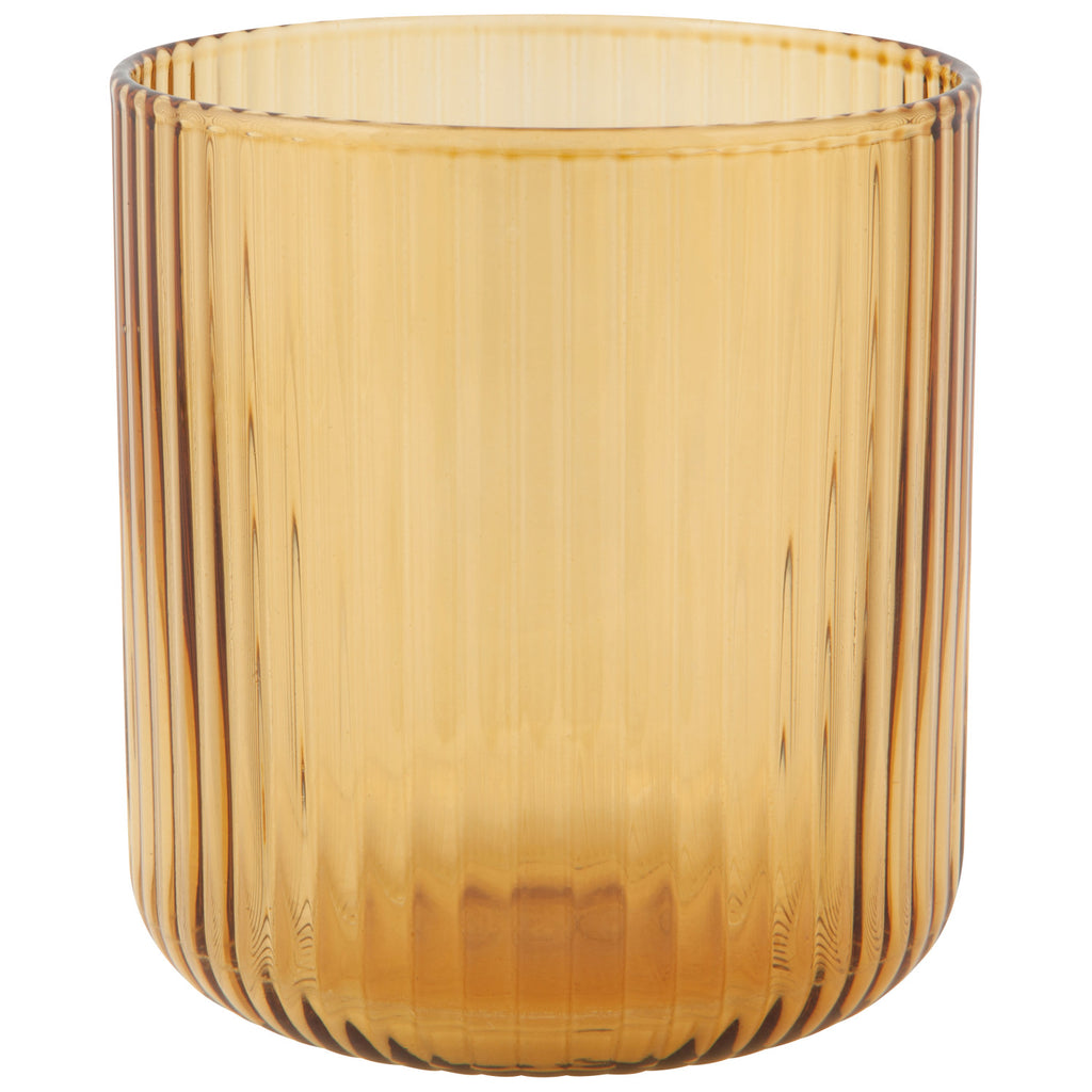 Fluted Glass 12 oz - Amber - Nested Designs
