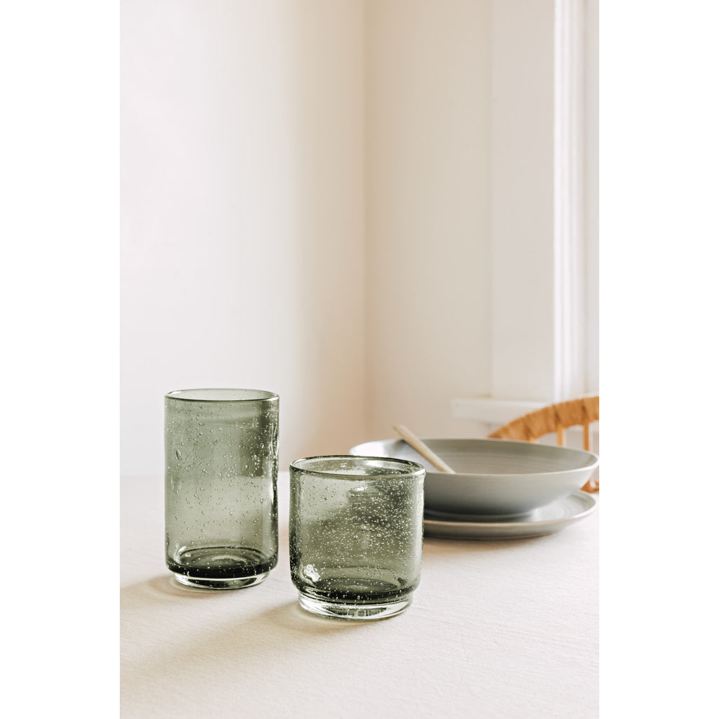 Bubbled Glass 12 oz - Agave - Nested Designs
