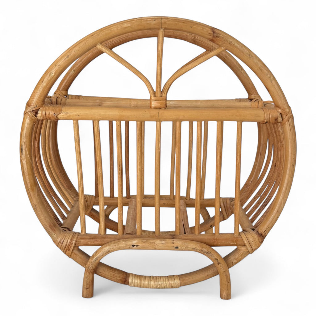 Vintage Rattan Magazine Rack - Nested Designs