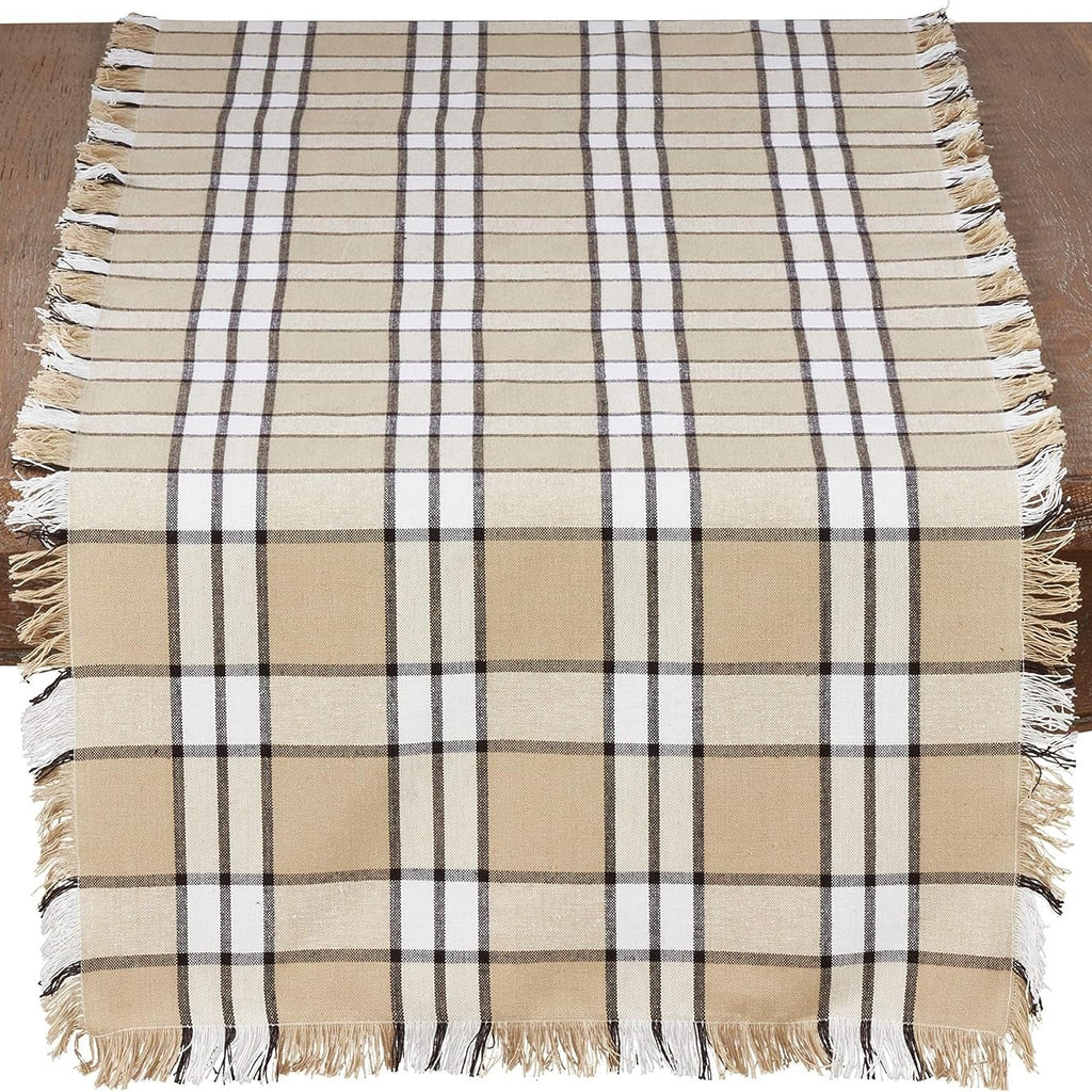 Khaki Plaid Runner - Nested Design