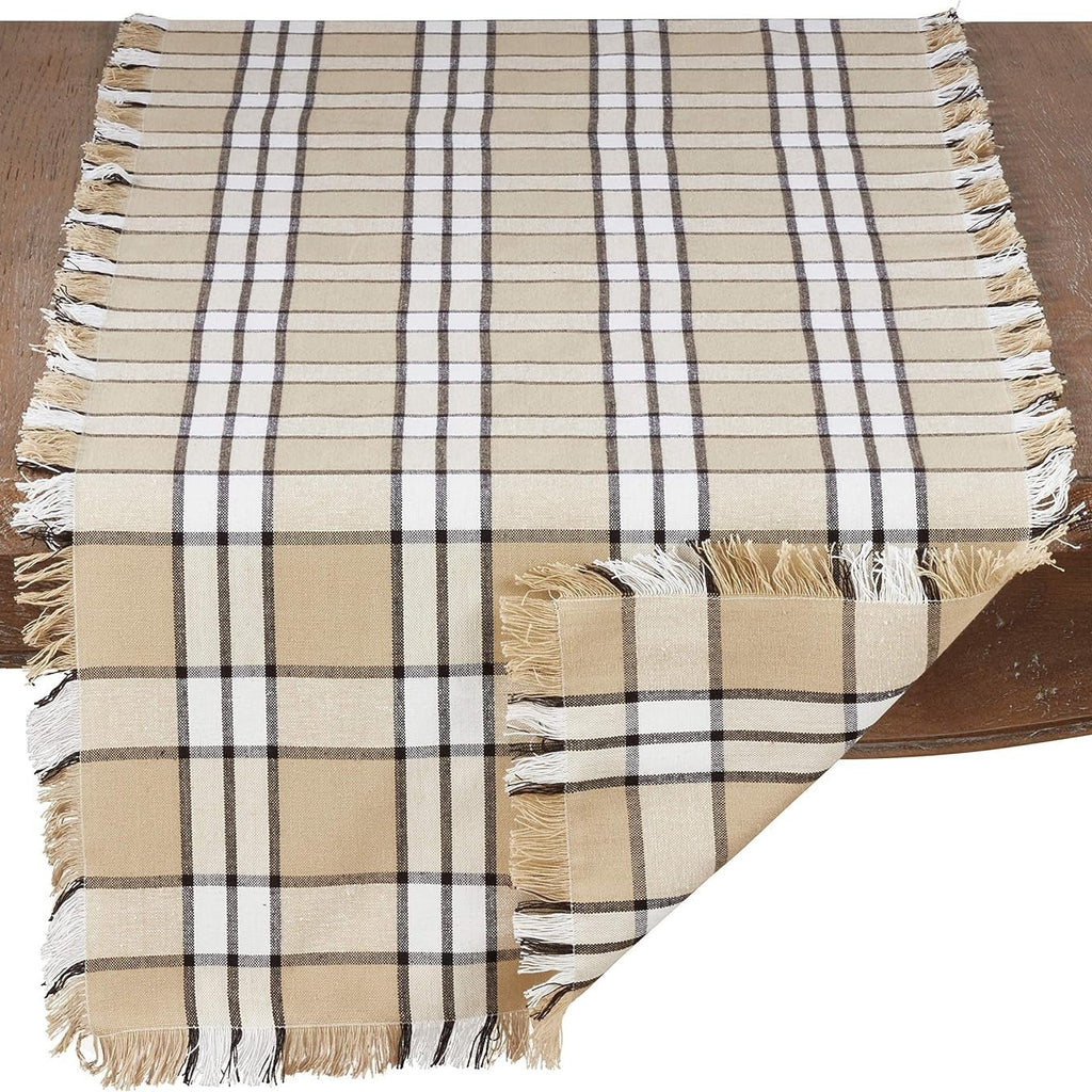 Khaki Plaid Runner - Nested Design