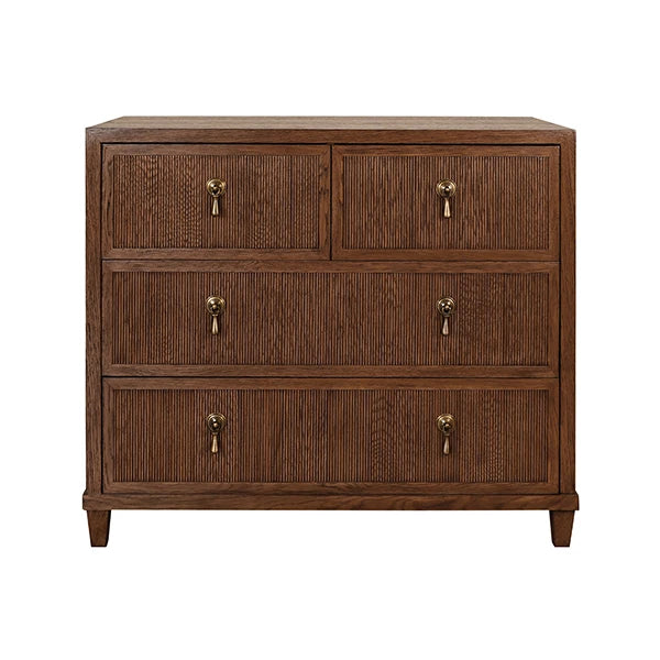 Pascal Four Drawer Chest in Brown Oak – Nest Interior Design