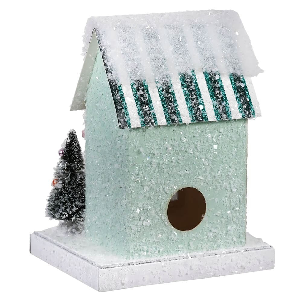 Petite Mint Santa House - Nested Design