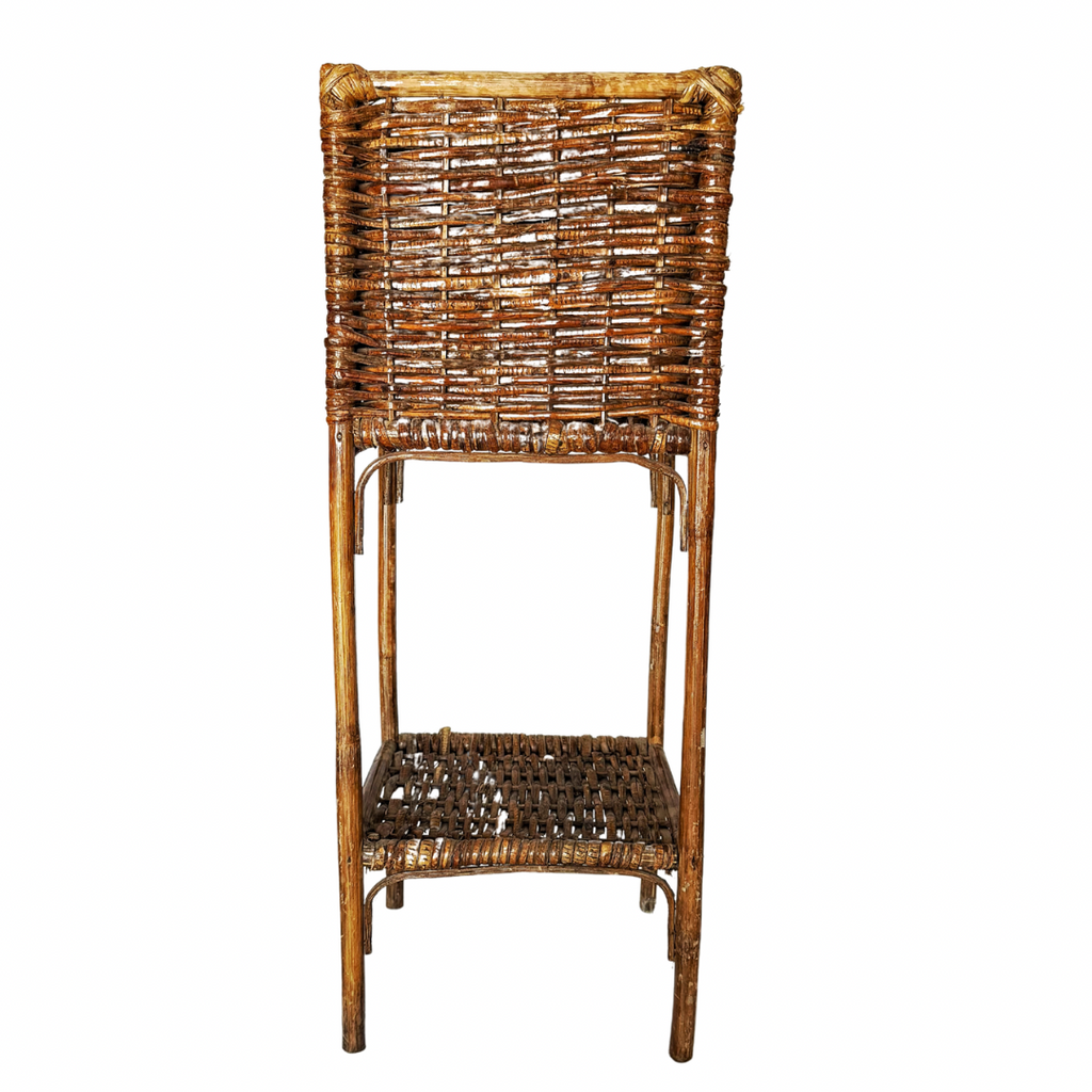 Vintage Woven Plant Stand - Nested