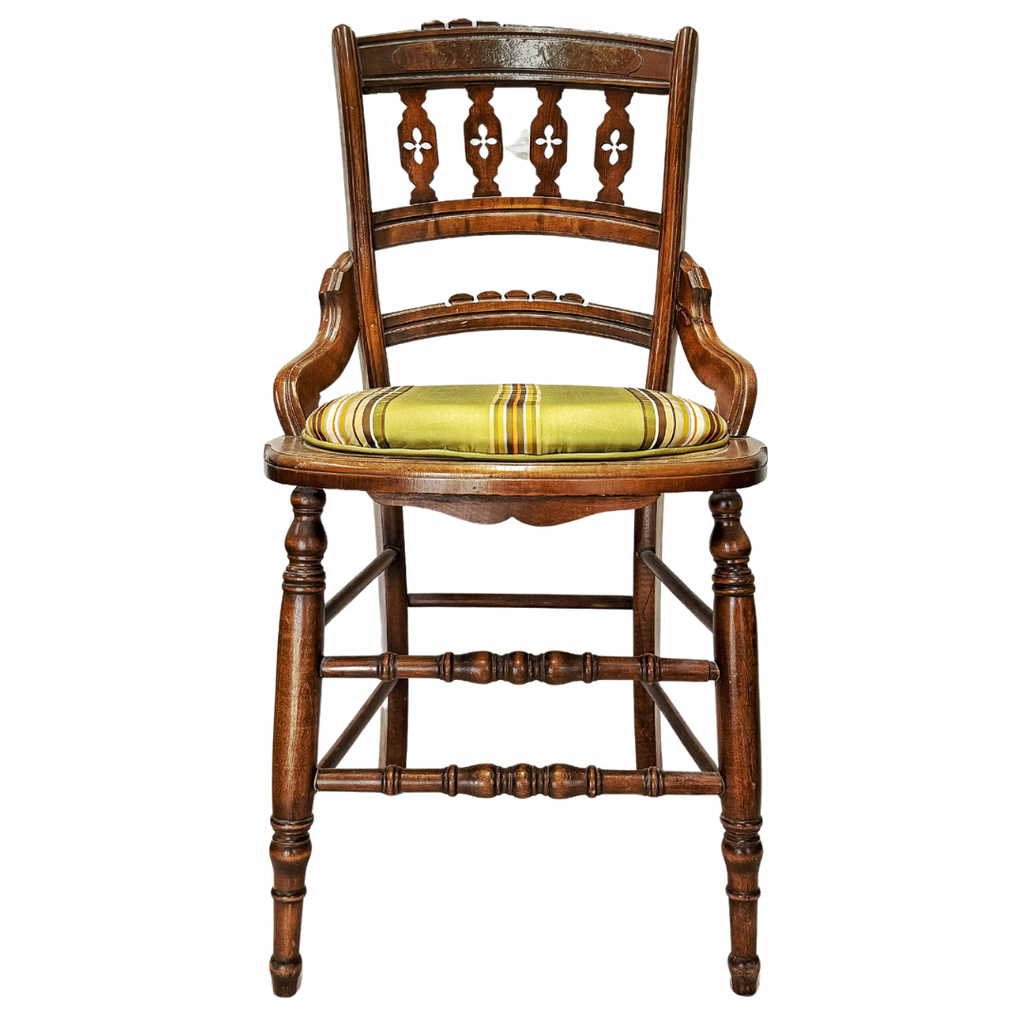 Antique Walnut Side Chair - Nested