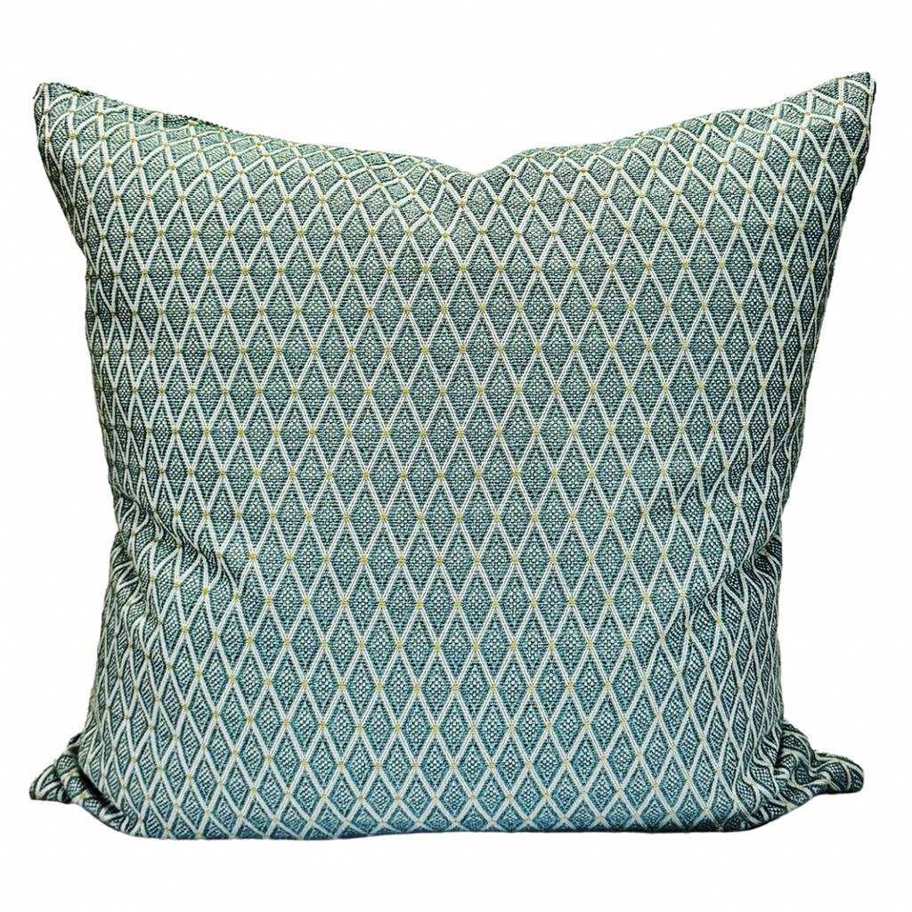 Aqua Cancale Throw Pillow - Nested