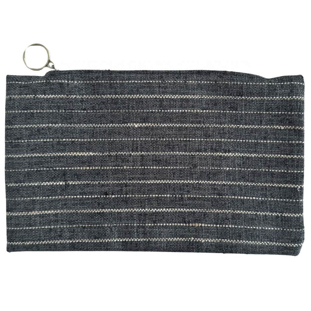 Striped Zipper Pouch - Nested