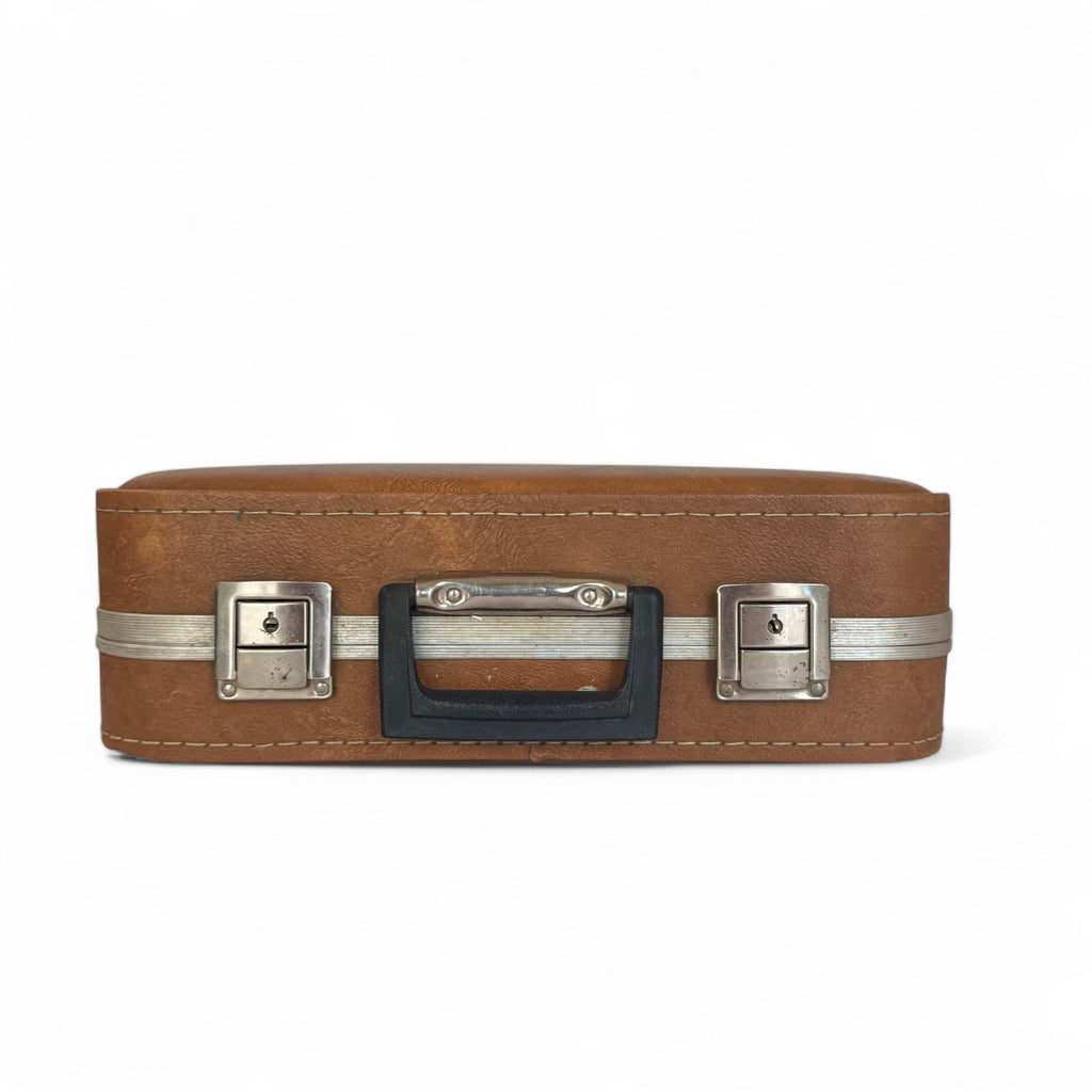 Vintage Skyway Brown Retro Suitcase - Nested