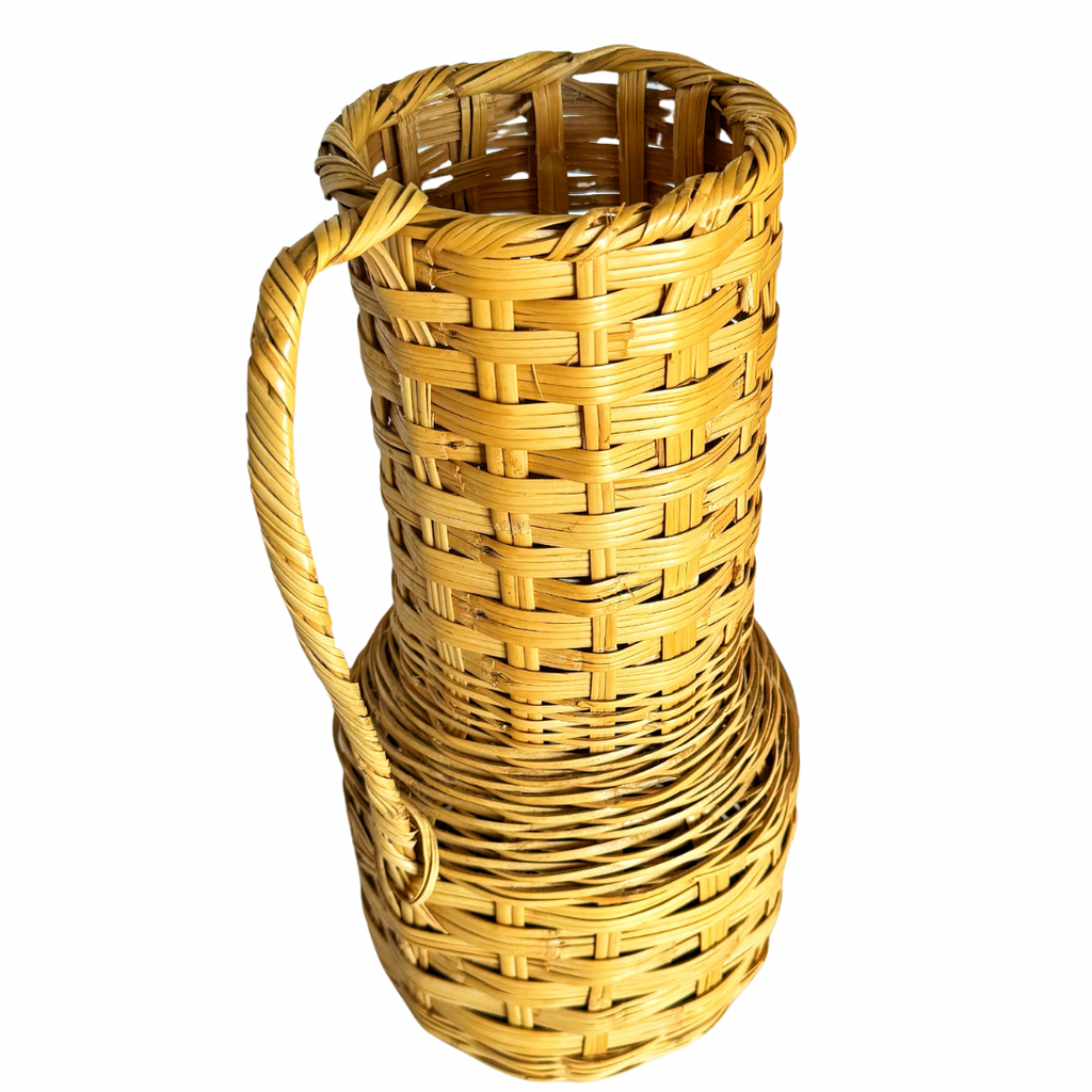 Vintage Wicker Vessel - Nested