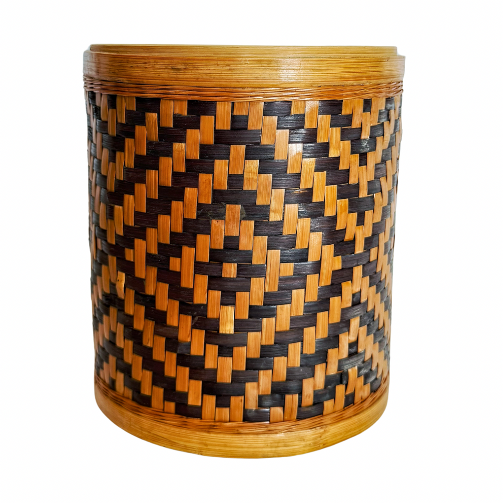 Vintage Cylinder Basket, Large - Nested
